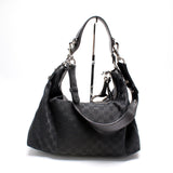 Gucci 232961 GG Canvas Medium Icon Bit Hobo Bag
