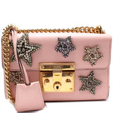 Gucci 432182 Padlock Embroidered Star Leather Small Bag