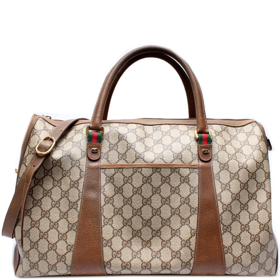 Gucci 111.02.073 GG Supreme Duffle With Strap Vintage Bag