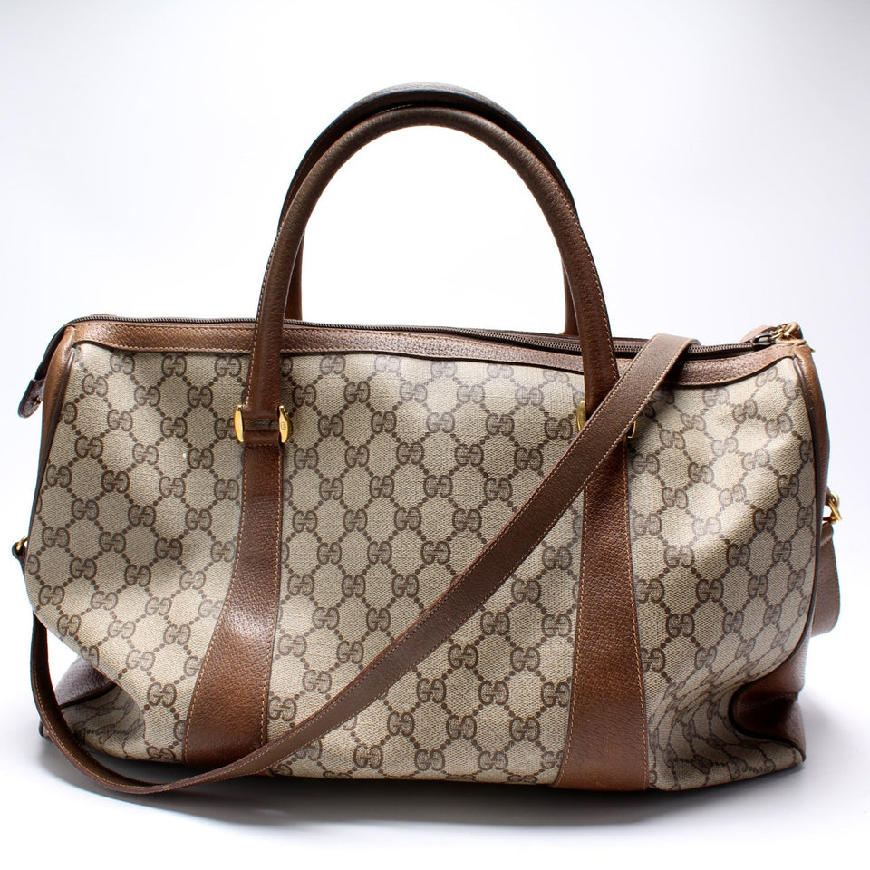 Gucci 111.02.073 GG Supreme Duffle With Strap Vintage Bag