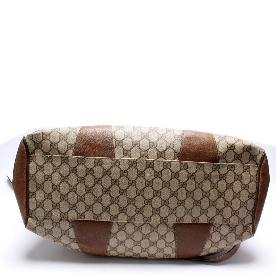 Gucci 111.02.073 GG Supreme Duffle With Strap Vintage Bag