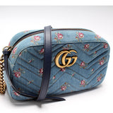 Gucci 447632 Marmont Small Denim Camera Bag