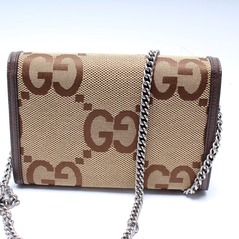 Gucci 401231 Dionysus Jumbo GG Canvas Mini Wallet Bag