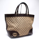 Gucci 257071 GG Canvas Lovely Heart Tote Bag