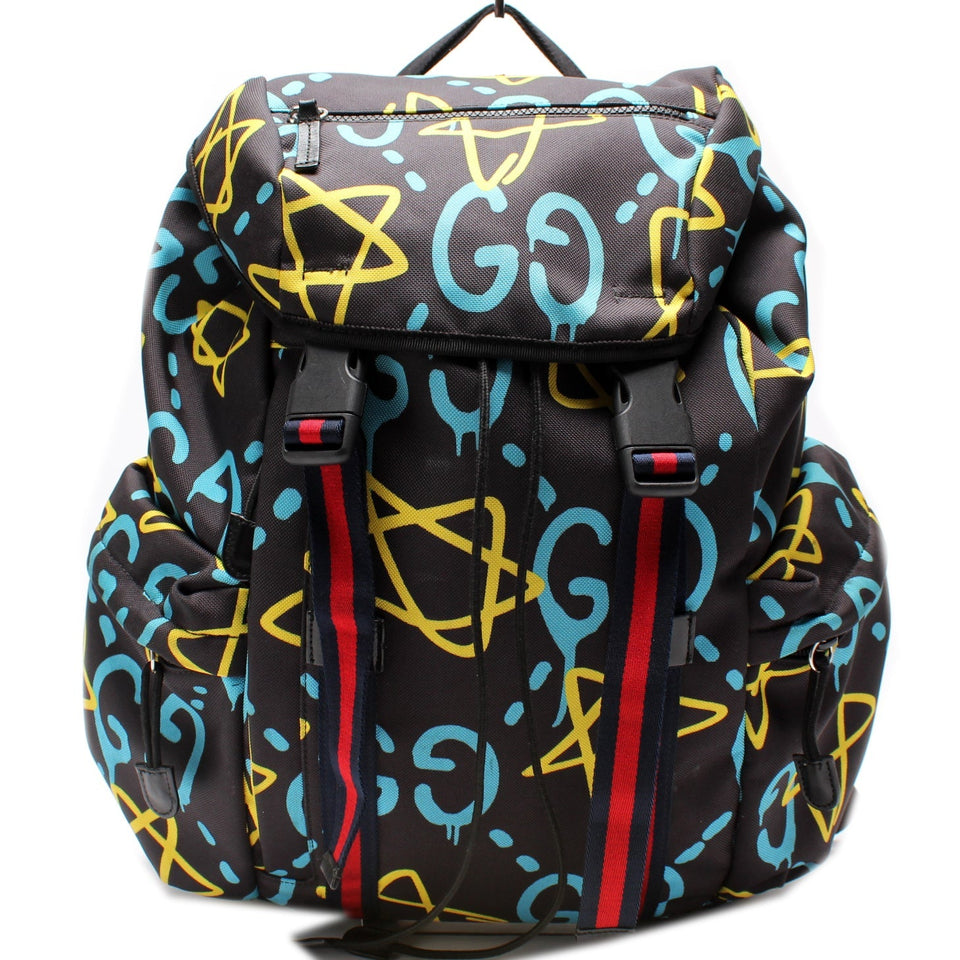 Gucci 429037 Ghost Techno Canvas Backpack Bag
