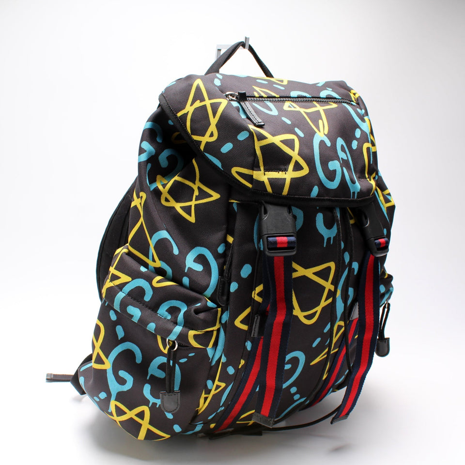 Gucci 429037 Ghost Techno Canvas Backpack Bag