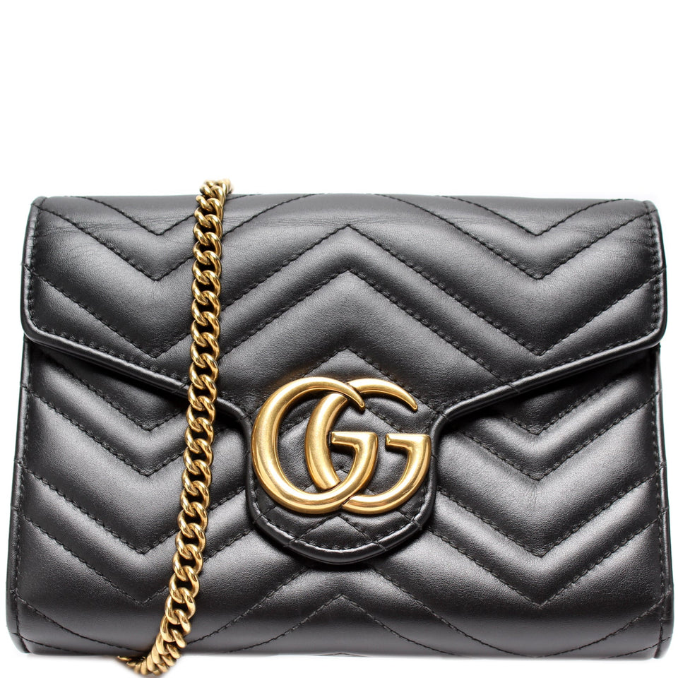 Gucci 474575 Marmont Chain Wallet Bag