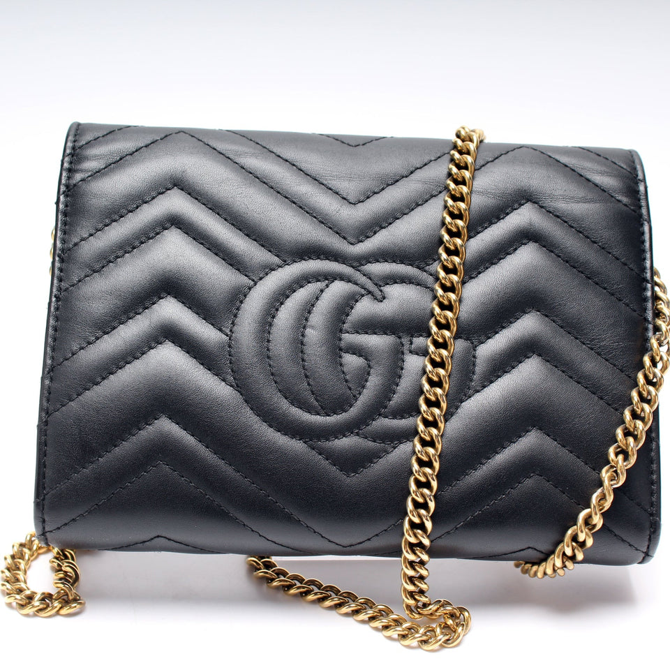 Gucci 474575 Marmont Chain Wallet Bag