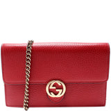 Gucci 615523 Dollar Calfskin Interlocking GG Chain Wallet Bag