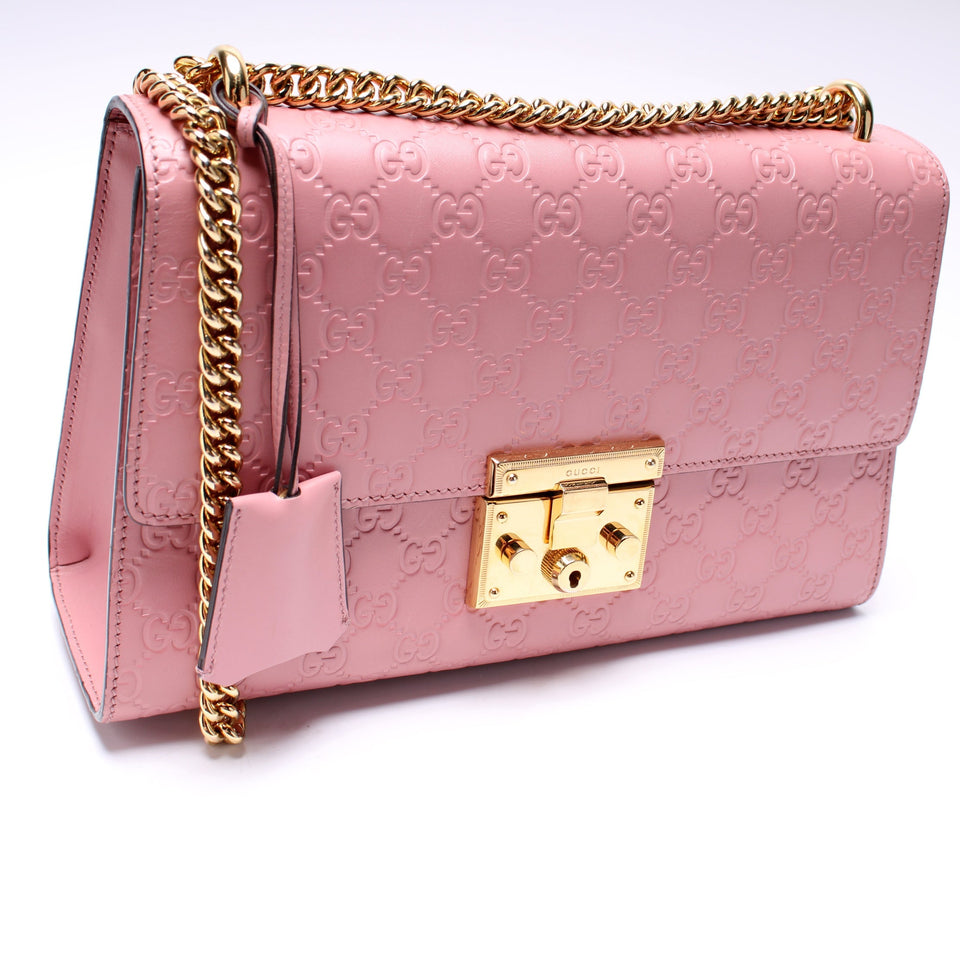 Gucci 409486 Padlock GG Leather Medium Bag