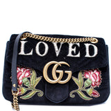Gucci 443496 Marmont Velvet Loved Shoulder Medium Bag