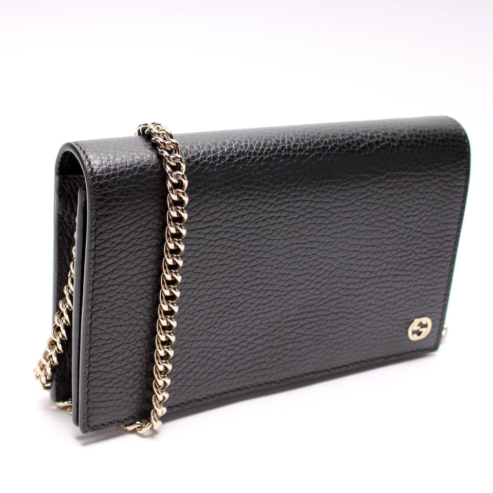 Gucci 466506 Interlocking GG Chain Wallet Bag