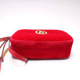 Gucci 447632 Marmont Small Velvet Camera Bag