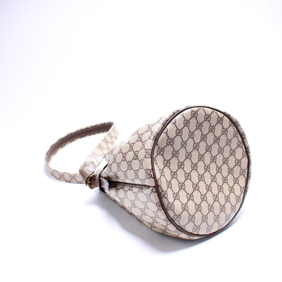 Gucci GG Supreme Web Large Bucket Vintage Bag