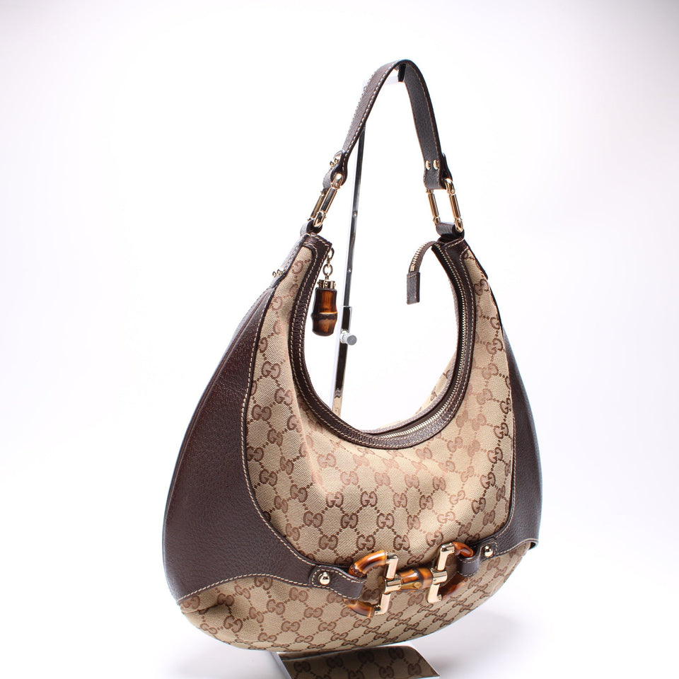 Gucci 152468 Bamboo Horsebit Hobo Bag