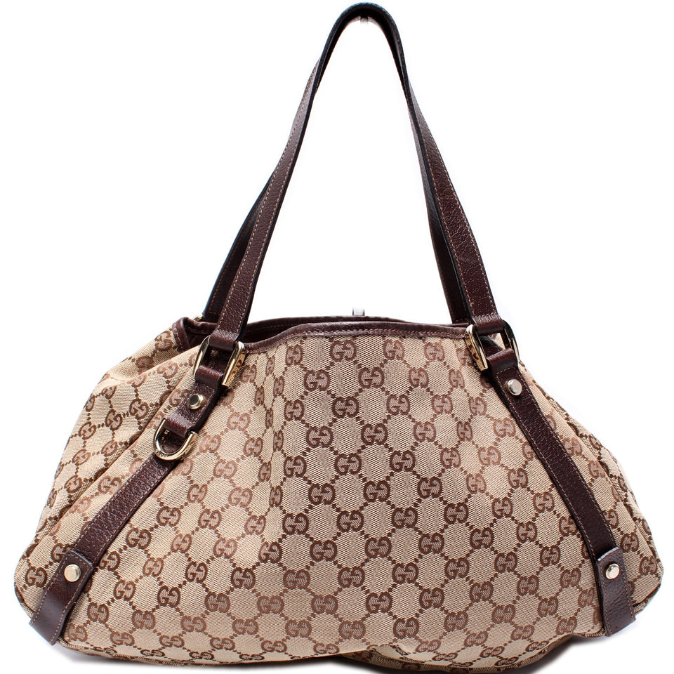 Gucci 130736 Abbey Canvas Tote Medium Bag