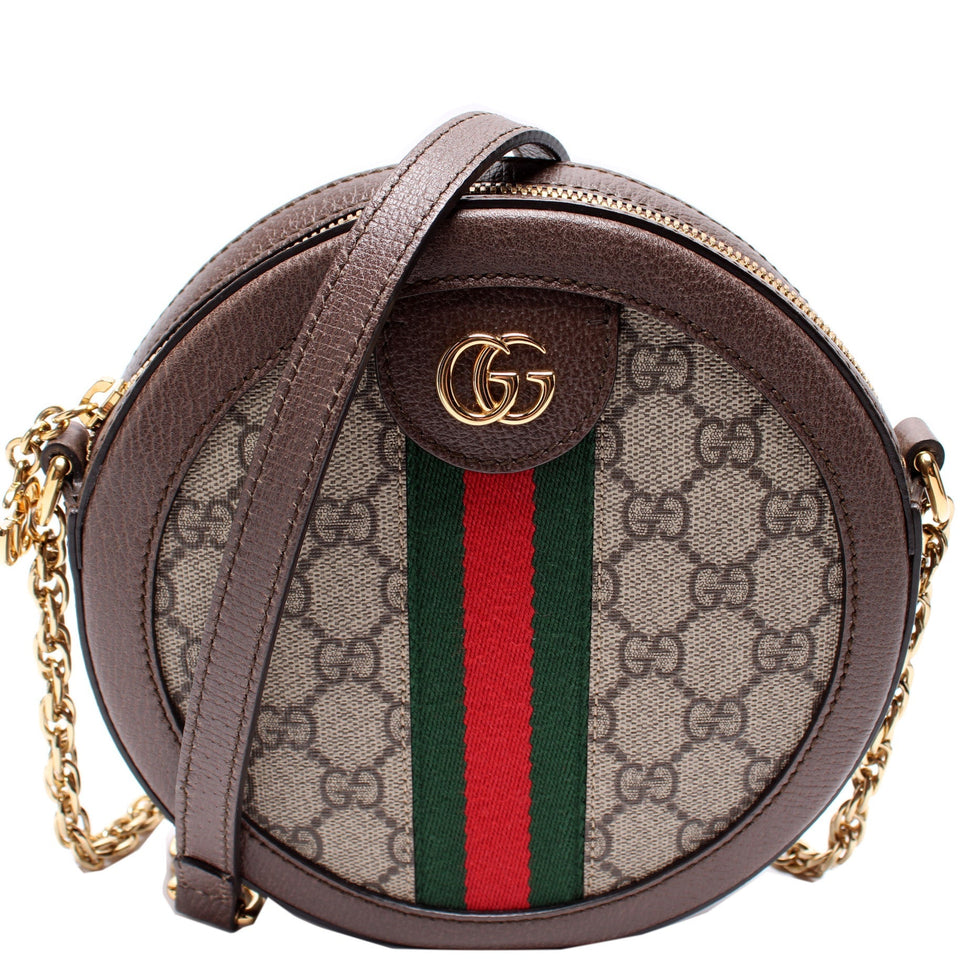 Gucci 550618 Ophidia GG Supreme Round Small Crossbody Bag