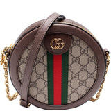 Gucci 550618 Ophidia GG Supreme Round Small Crossbody Bag