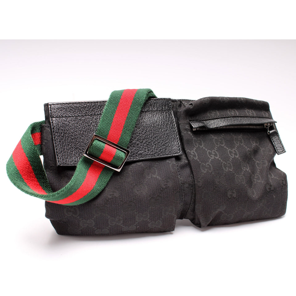 Gucci 28566 GG Coated Canvas Waist Bag