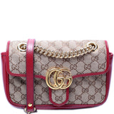 Gucci 446744 GG Canvas Marmont Shoulder Mini Flap Bag