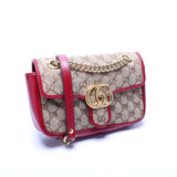 Gucci 446744 GG Canvas Marmont Shoulder Mini Flap Bag