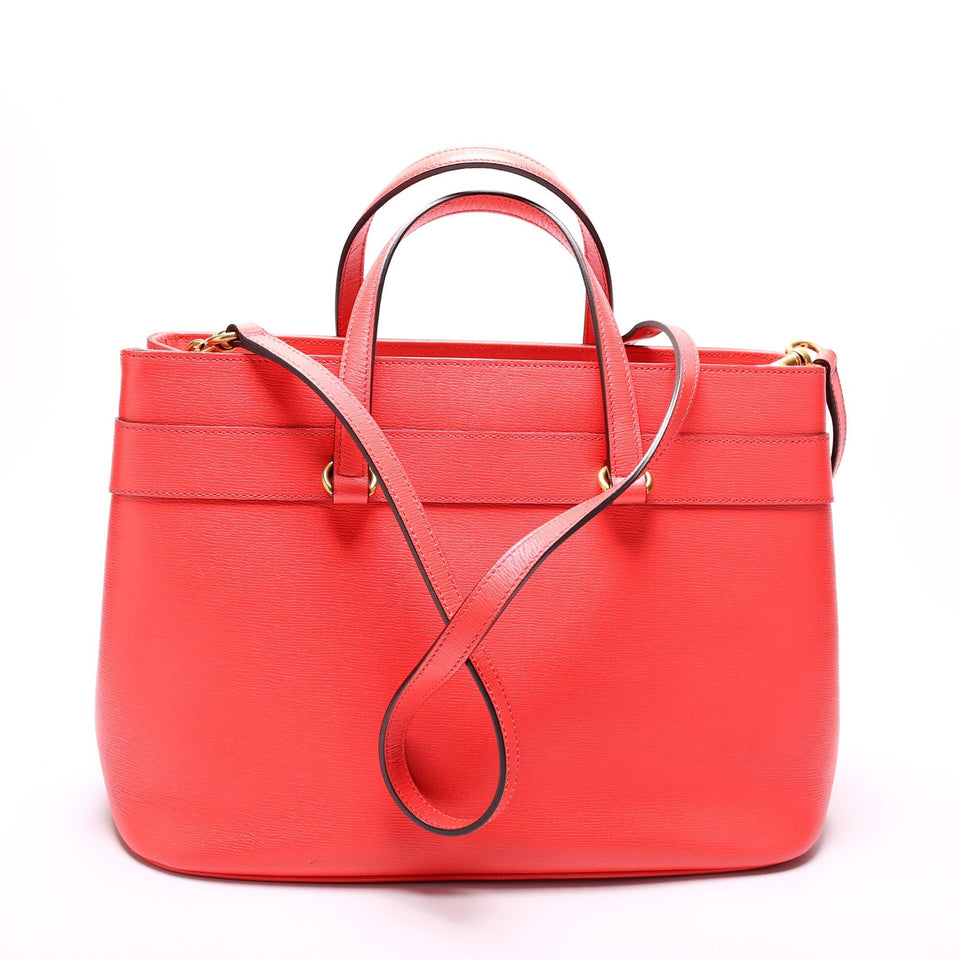 Gucci 319795 Saffiano Horsebit Tote Bag