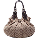 Gucci 203624 GG Canvas Studded Pelham Medium Bag