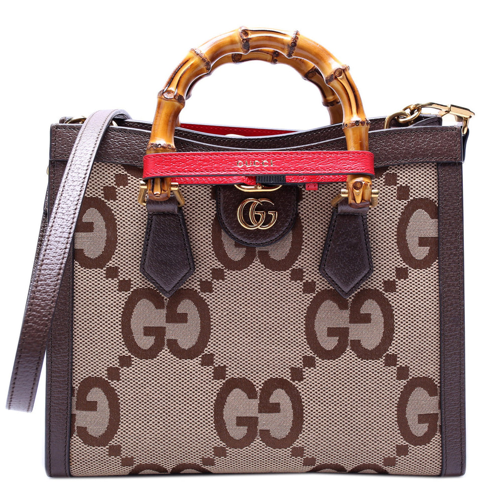 Gucci 660195 Jumbo GG Canvas Diana Small Tote Bag