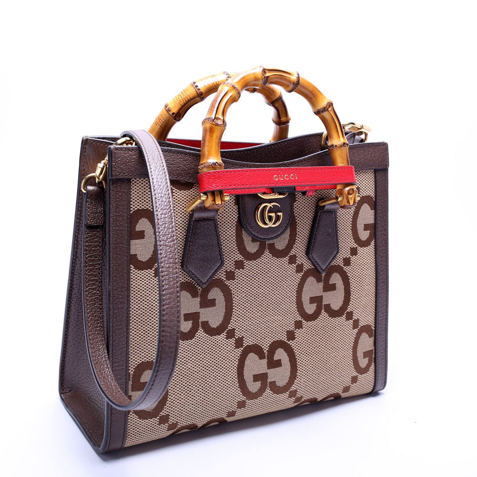 Gucci 660195 Jumbo GG Canvas Diana Small Tote Bag