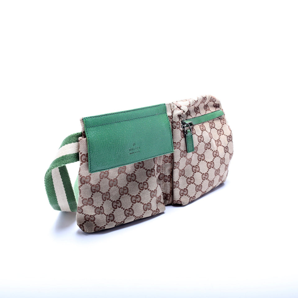 Gucci 28566 GG Canvas Waist Bag