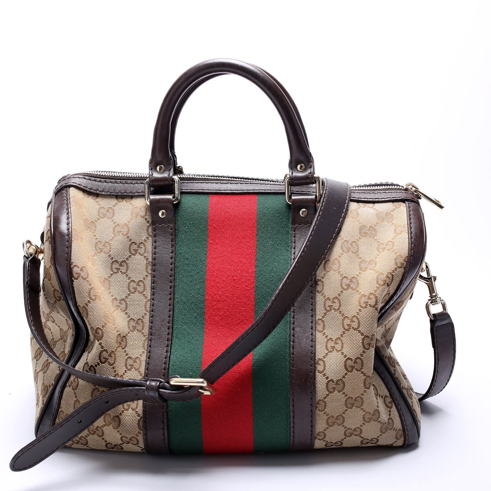 Gucci 247205 Boston Canvas Bag