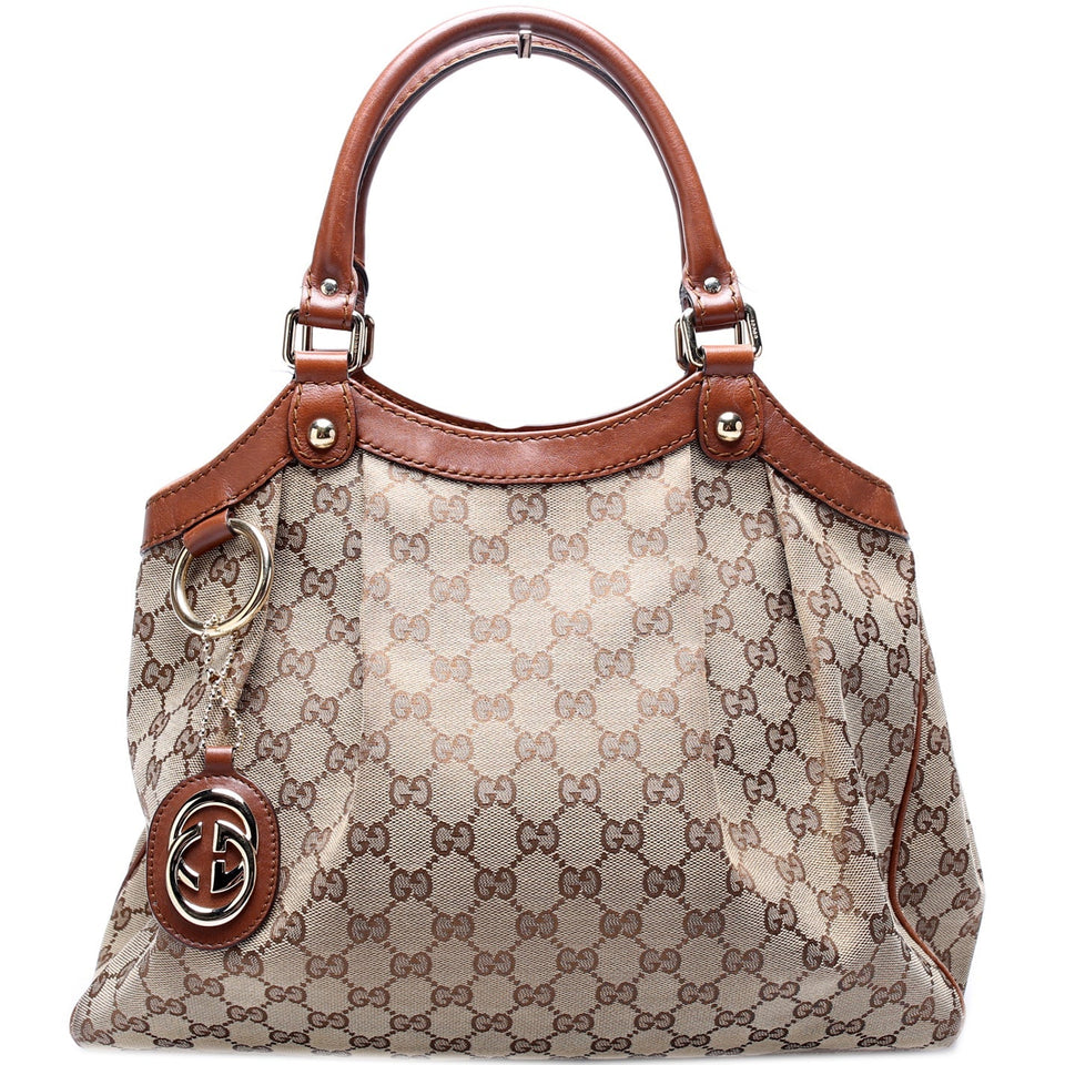 Gucci 211944 Sukey GG Canvas Medium Bag