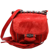 Gucci 347100 Suede Nouveau Fringe Small Shoulder Bag