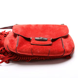 Gucci 347100 Suede Nouveau Fringe Small Shoulder Bag