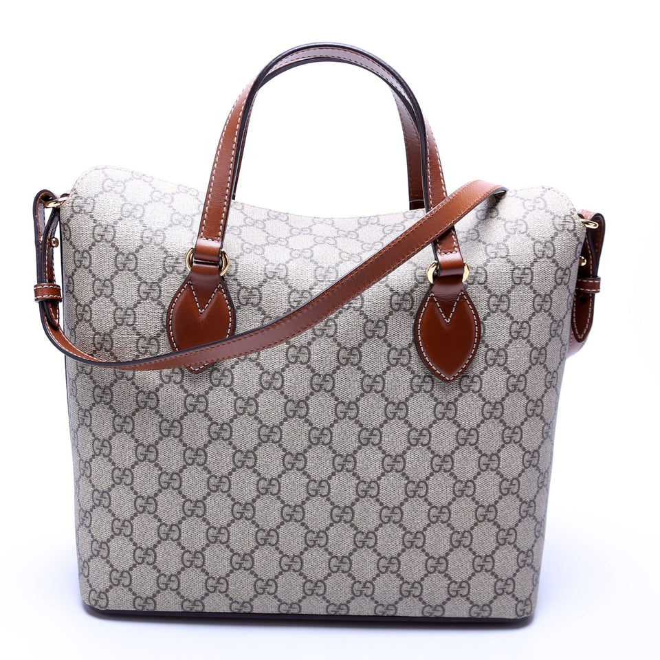 Gucci 429147 GG Canvas Fold Over Tote Bag