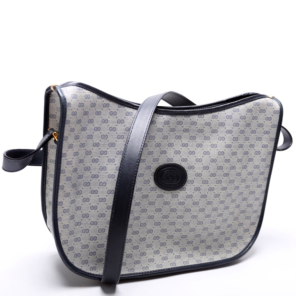Gucci 001-113 Micro GG Coated Canvas Hobo Vintage Bag