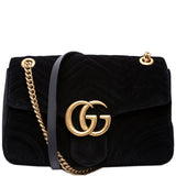 Gucci 443496 Marmont Velvet Shoulder Medium Bag