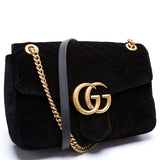Gucci 443496 Marmont Velvet Shoulder Medium Bag