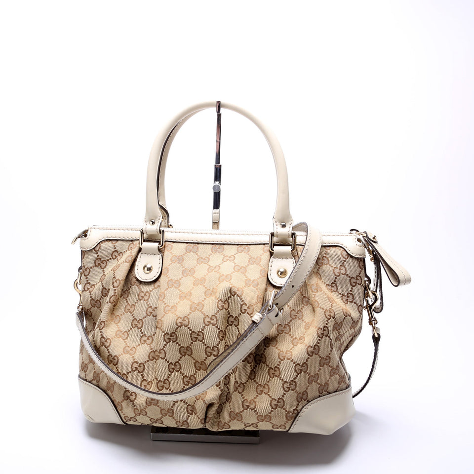 Gucci 247902 GG Canvas Sukey Satchel Bag