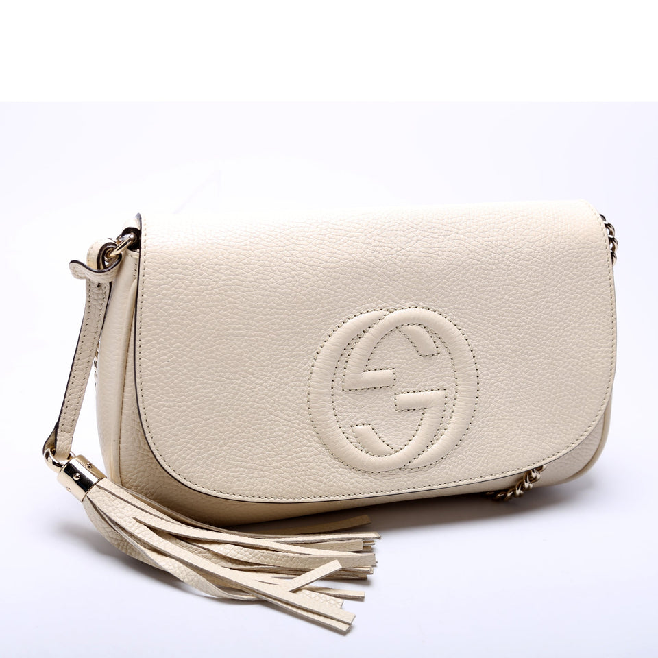 Gucci TRADE 536224 Soho Chain Tassel Flap Bag