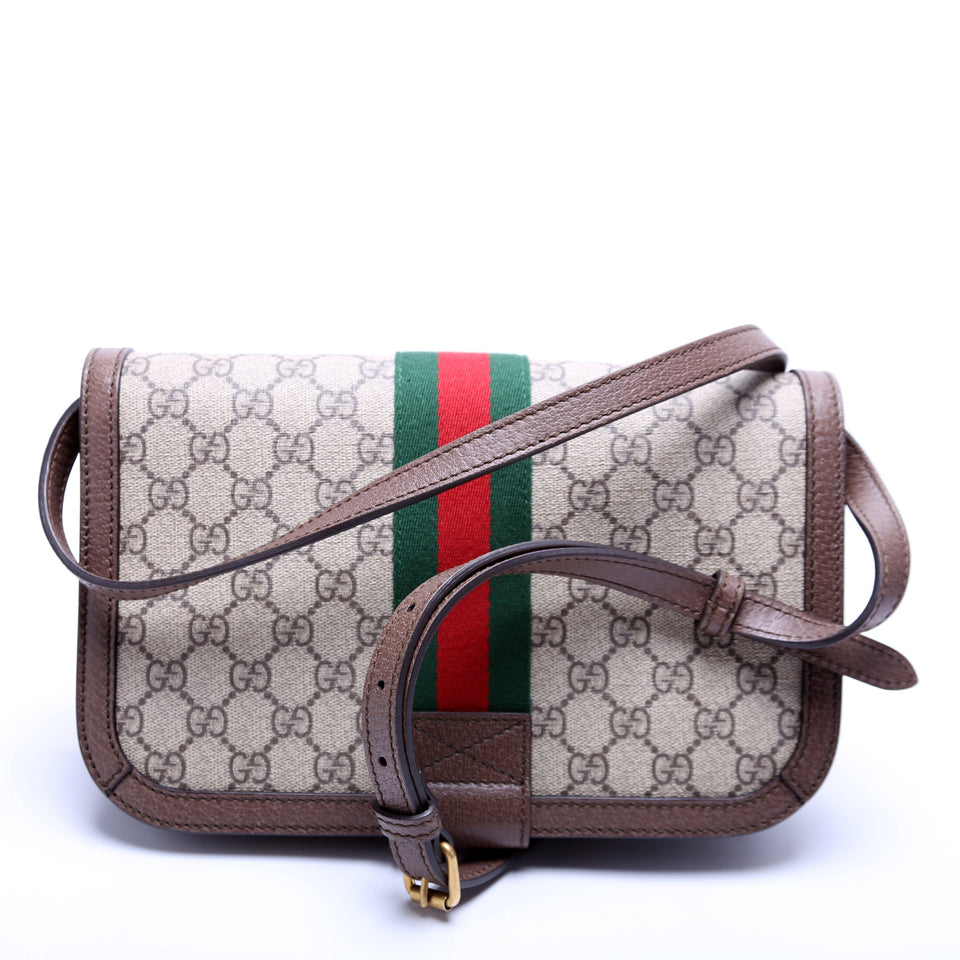 Gucci 548304 GG Supreme Ophidia Flap Bag