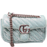 Gucci 446744 Marmont Sequin Shoulder Mini Flap Bag