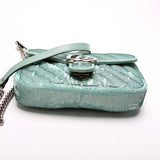 Gucci 446744 Marmont Sequin Shoulder Mini Flap Bag