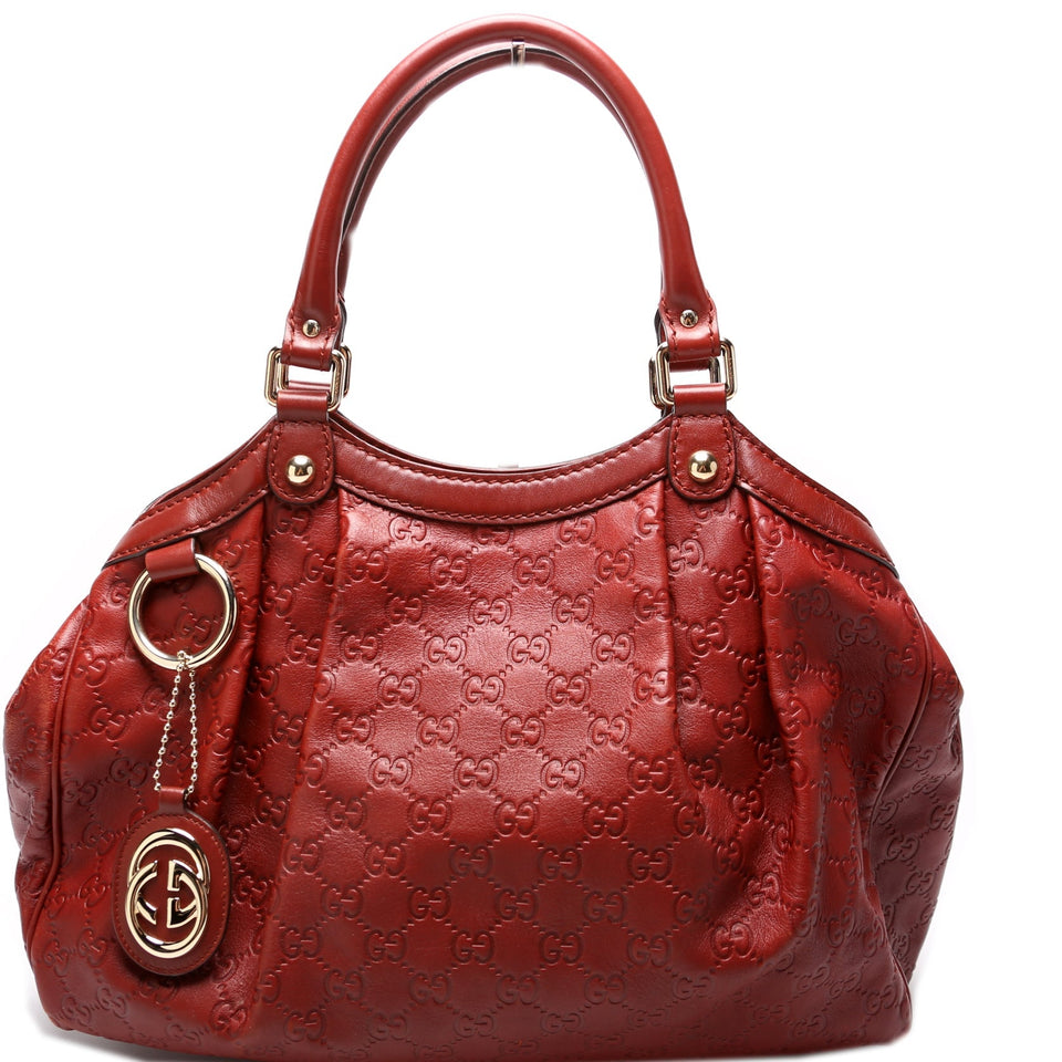 Gucci 211944 Sukey GG Leather Medium Bag