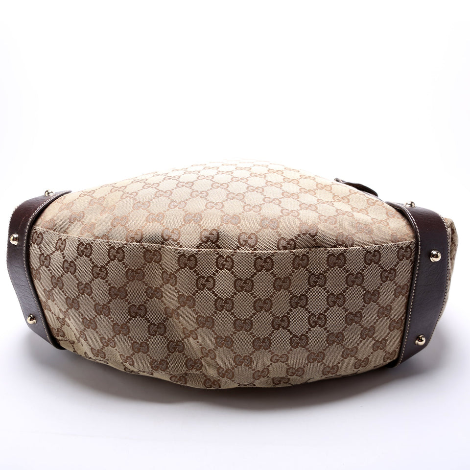 Gucci 137621 GG Canvas Pelham Hobo Bag