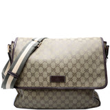 Gucci 233052 GG Coated Canvas Medium Messenger Flap Bag