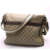 Gucci 233052 GG Coated Canvas Medium Messenger Flap Bag