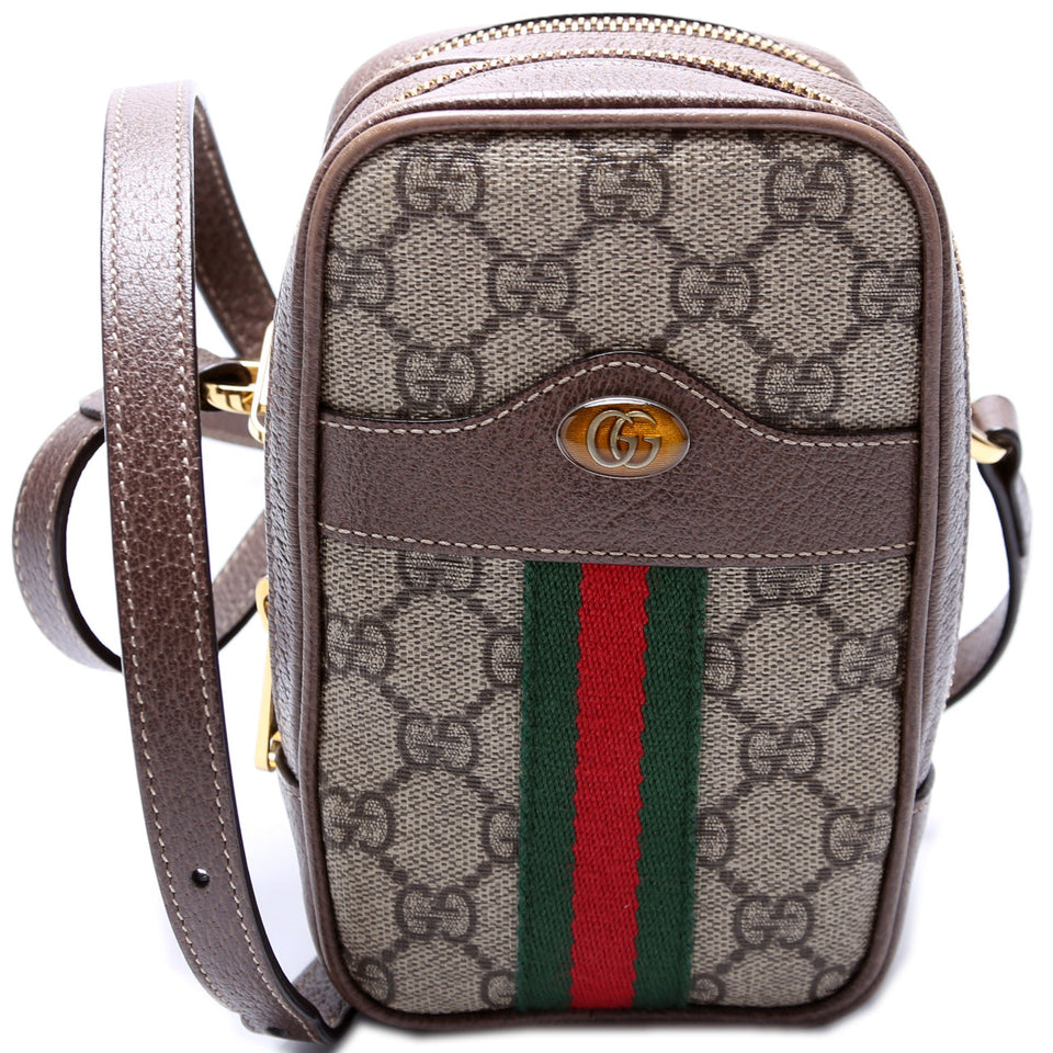 Gucci 546595 Ophidia GG Supreme Double Zip Bag