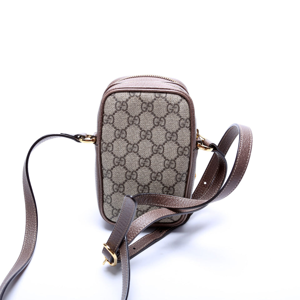 Gucci 546595 Ophidia GG Supreme Double Zip Bag