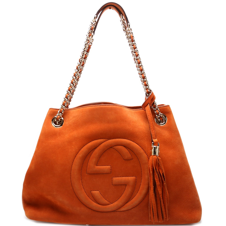 Gucci 308982 Soho Nubuck Shoulder Medium Bag
